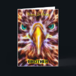 Brother Stylish Birthday Fractal Zee Eagle Kaart<br><div class="desc">Brother Stylish Birthday Fractal Zee Eagle</div>