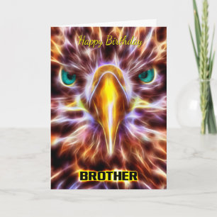 Brother Stylish Birthday Fractal Zee Eagle Kaart