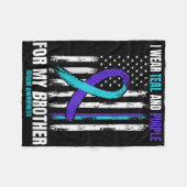 Brother Suicide Awareness Prevention American Flag Fleece Deken (Voorkant (Horizontaal))