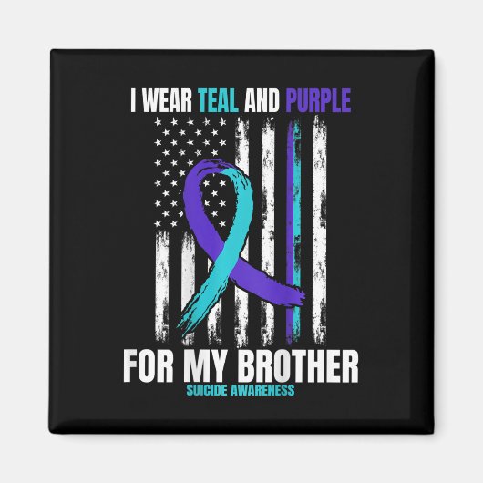 Brother Suicide Awareness Prevention American Flag Magneet (Voorkant)