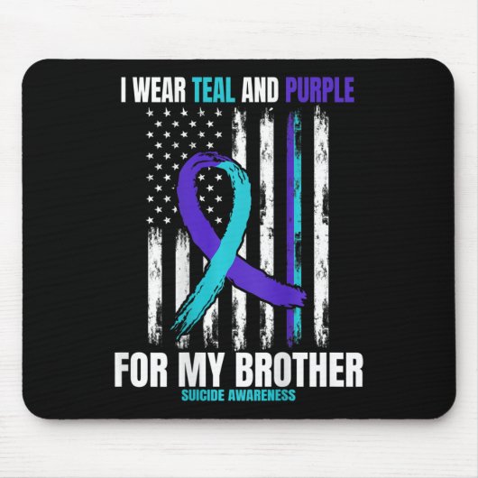 Brother Suicide Awareness Prevention American Flag Muismat (Voorkant)