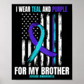 Brother Suicide Awareness Prevention American Flag Poster (Voorkant)