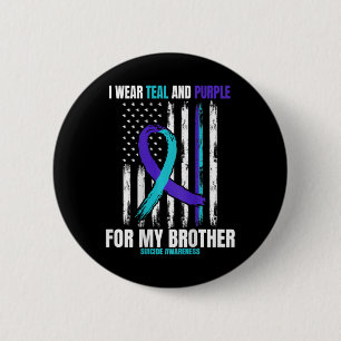 Brother Suicide Awareness Prevention American Flag Ronde Button 5,7 Cm