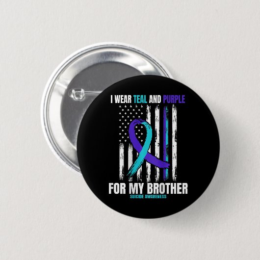 Brother Suicide Awareness Prevention American Flag Ronde Button 5,7 Cm (Voorkant /achterkant)
