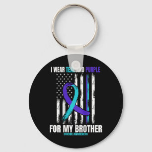 Brother Suicide Awareness Prevention American Flag Sleutelhanger
