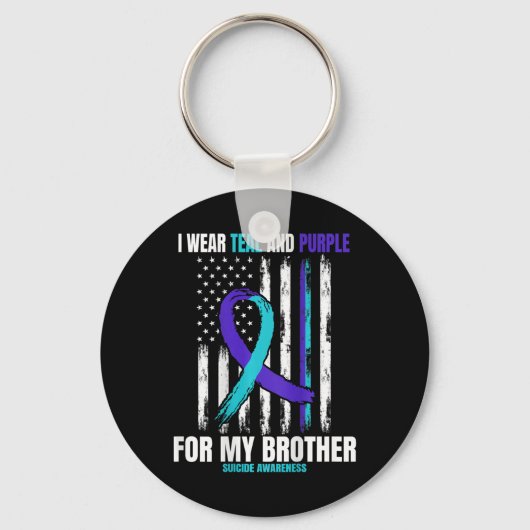 Brother Suicide Awareness Prevention American Flag Sleutelhanger (Voorkant)