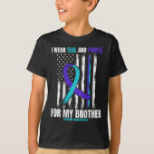 Brother Suicide Awareness Prevention American Flag T-shirt (Voorkant)