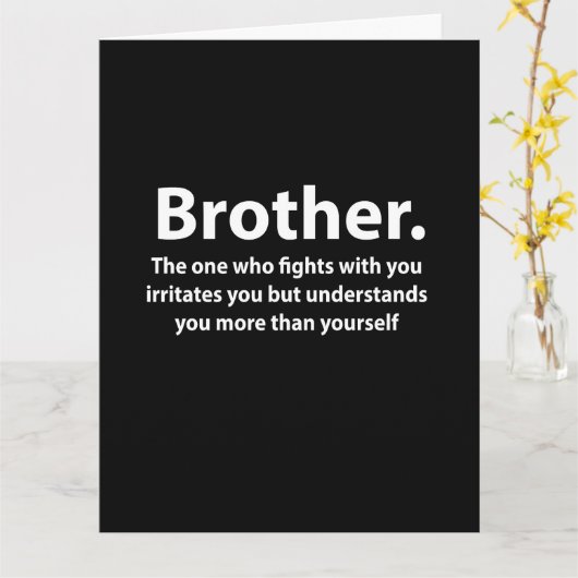 Brother typografie Brother Kaart (Gele Bloem)