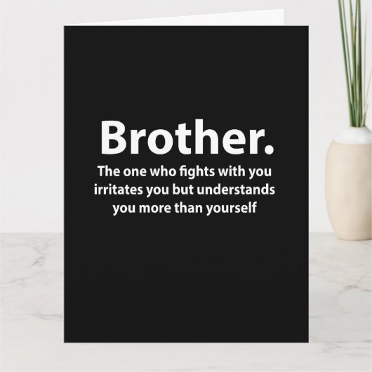 Brother typografie Brother Kaart (Voorkant)