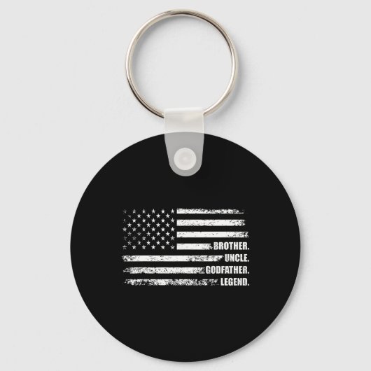Brother Uncle Godfather Legend Fun Best Funny Uncl Sleutelhanger (Voorkant)