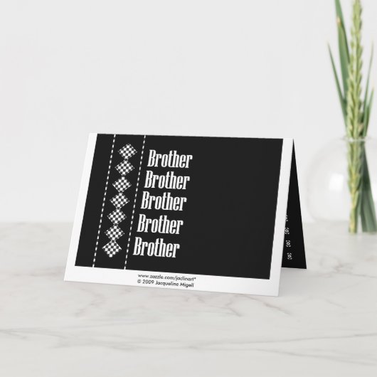 BROTHER Usher Uitnodiging Ruitpatroon (Achterkant)