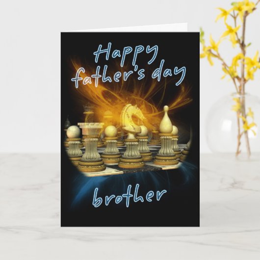 Brother - Vaderdag Kaart - Schaken (Gele Bloem)