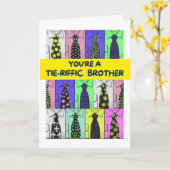 Brother Vaderdag Stropdas-verharde Shirten en Stro Kaart (Gele Bloem)