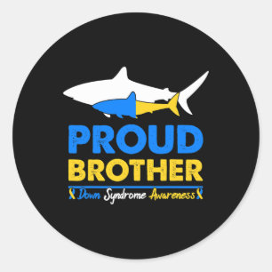 Brother Wereld Downsyndroom Bewustzijnsdag Haai T2 Ronde Sticker