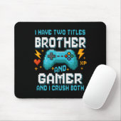 Brotherand Gamer Pixel Console Videogame Speler G Muismat (Met muis)