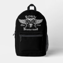 Brotherhood Biker Motorrad Ehre Respekt Rucksack