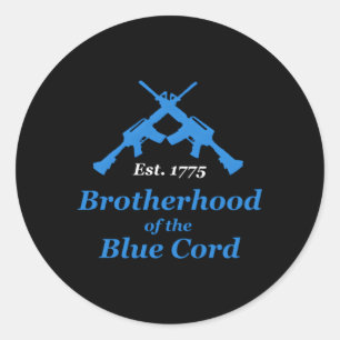 Brotherhood of the Blue Cord Infantry stijl Ronde Sticker