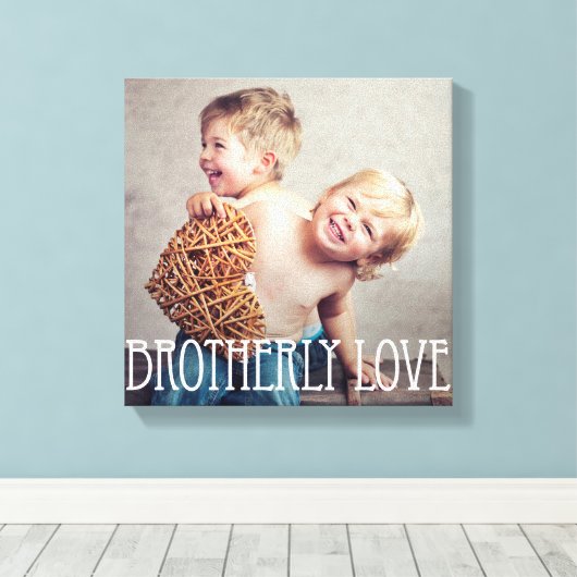 Brotherly Love Custom Photo Canvas (Insitu (Houten vloer))