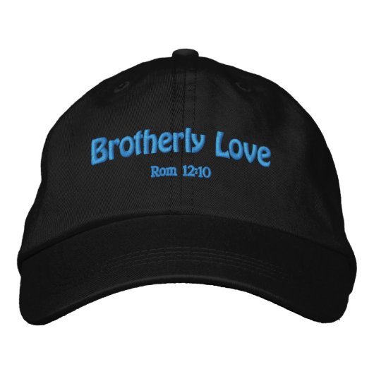 Brotherly Love Pas het aan Geborduurde Pet (Voorkant)