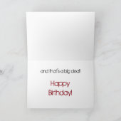 Brother's 25th birthday greeting in black, red. kaart (Binnen)