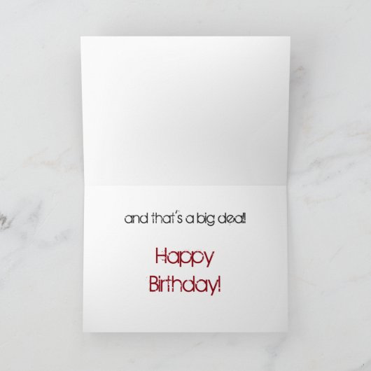 Brother's 25th birthday greeting in black, red. kaart (Binnen)