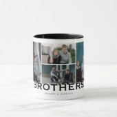 BROTHERS 8 Foto Collage Modern Gift Mok (Midden)