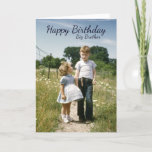 Brothers Birthday, Siblings Family Special Day Kaart<br><div class="desc">Broers Happy Birthday,  Wenskaart speciale dag van de familie Siblings. Pas deze kaart aan als u dat wenst.</div>