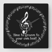 Brother's Christmas Music Note Wandklok Muzikant (Voorkant)