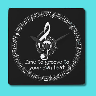 Brother's Christmas Music Note Wandklok Muzikant