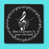 Brother's Christmas Music Note Wandklok Muzikant