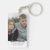 BROTHERS Citaat & 2 Foto Cadeau Sleutelhanger (achterkant)