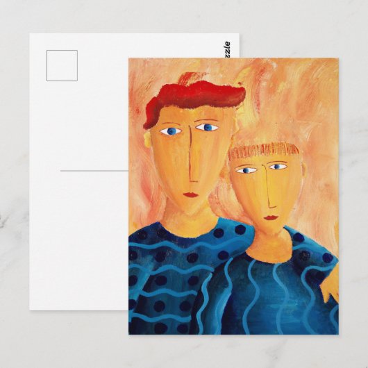 Brothers Contemporary Art Schilderij Ansichtkaart Briefkaart (Voorkant / Achterkant)