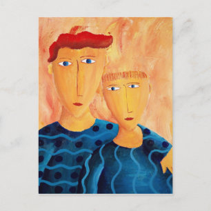 Brothers Contemporary Art Schilderij Ansichtkaart Briefkaart
