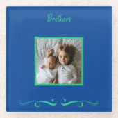 Brothers Custom Framed Photo Glazen Onderzetter (Voorkant)