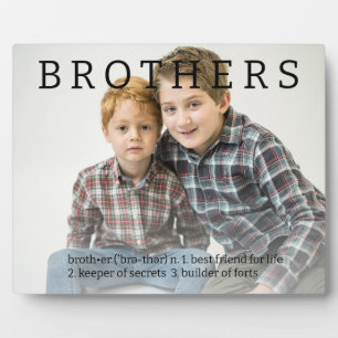 Brothers Dictionary Definition Fun Plaque Fotoplaat