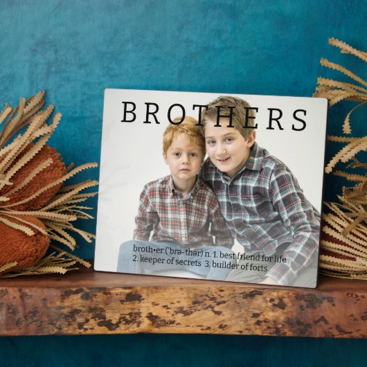 Brothers Dictionary Definition Fun Plaque Fotoplaat (Zijkant)