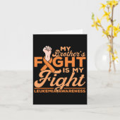 Brother's Fight Is My Fight Leukemia Awareness 2 Kaart (Gele Bloem)