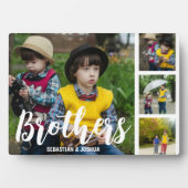 Brothers Gepersonaliseerd Foto Collage Plaque Fotoplaat (voorkant)