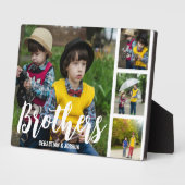 Brothers Gepersonaliseerd Foto Collage Plaque Fotoplaat (Zijkant)