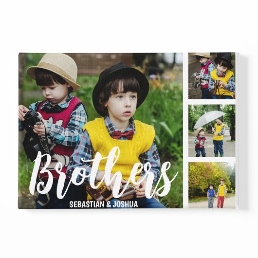 Brothers Gepersonaliseerd Foto Collage Plaque Fotoplaat