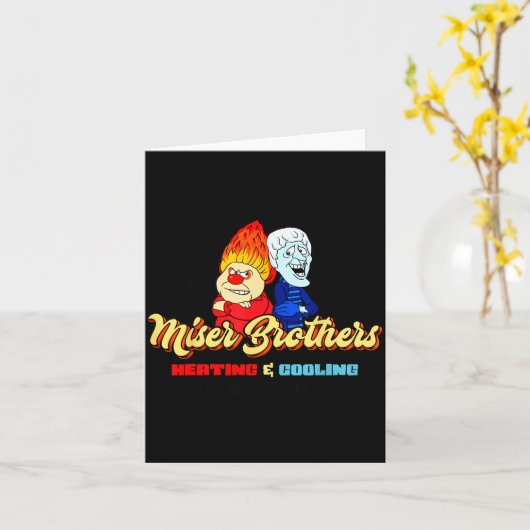 Brothers Heating &amp; Cooling Christmas  Kaart (Gele Bloem)
