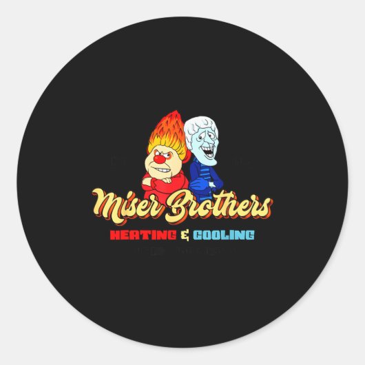 Brothers Heating &amp; Cooling Christmas  Ronde Sticker (Voorkant)