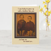 Brothers Humorous Birthday Kaart (Gele Bloem)