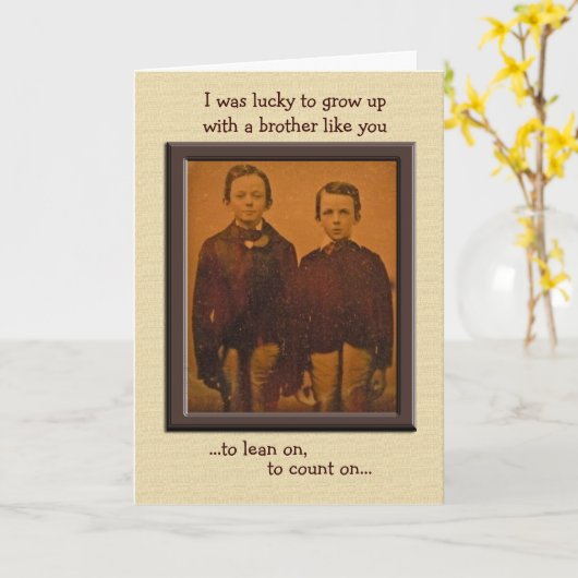 Brothers Humorous Birthday Kaart (Gele Bloem)