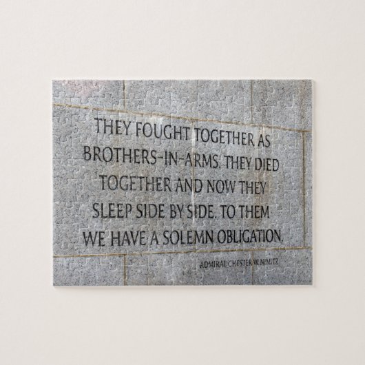 Brothers in Arms Herdenking WW2 Legpuzzel (Horizontaal)