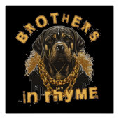 BROTHERS IN RHYME grappige hiphop Perfect Poster (Voorkant)