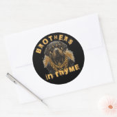 BROTHERS IN RHYME grappige hiphop Ronde Sticker (Envelop)