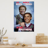 Brothers Joe Biden Barack Obama not just friends Poster (Keuken)