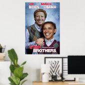 Brothers Joe Biden Barack Obama not just friends Poster (Thuiskantoor)