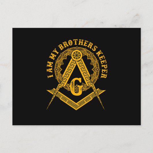 Brothers Keeper Illuminati Symbol Masonic Conspira Briefkaart (Voorkant)